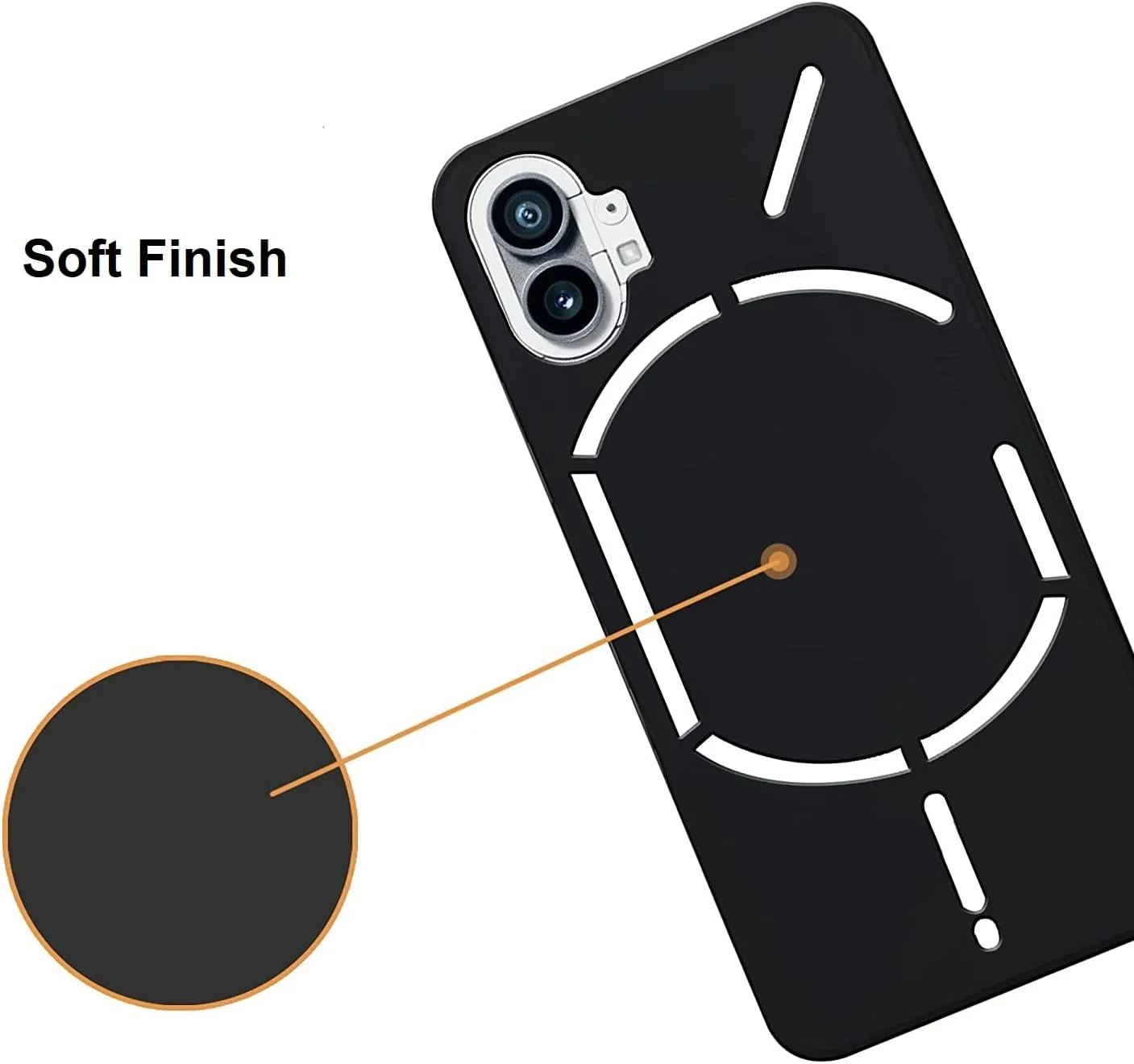 کاور سیلیکونی ژله ای نرم Zubitech برای ناتینگ فون 1 5G، محافظت کامل از بدنه، ضد ضربه، روکش مات، آستر میکروفیبر نرم، کاور پشتی باریک برای ناتینگ فون 1 5G (مشکی)