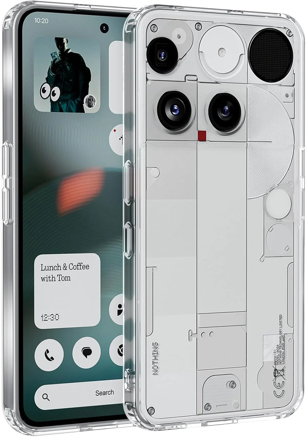 کاور محافظ گوشی ناتینگ فون (3) مدل Lzzox، محافظ لنز، ضد ضربه، دارای ایربگ در گوشهها، بامپر نرم، پشت سخت (شفاف) کاور محافظ گوشی ناتینگ فون (3) مدل Lzzox، محافظ لنز، ضد ضربه، دارای ایربگ در گوشهها، بامپر نرم، پشت سخت (شفاف)