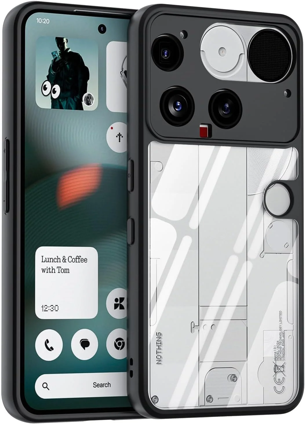 کاور شفاف Zuooiec برای ناتینگ فون 3 مدل 2025 (مناسب برای 3a یا 3a Pro نیست)، کاور محافظ باریک، ضربه گیر TPU نرم، کاور شفاف کریستالی