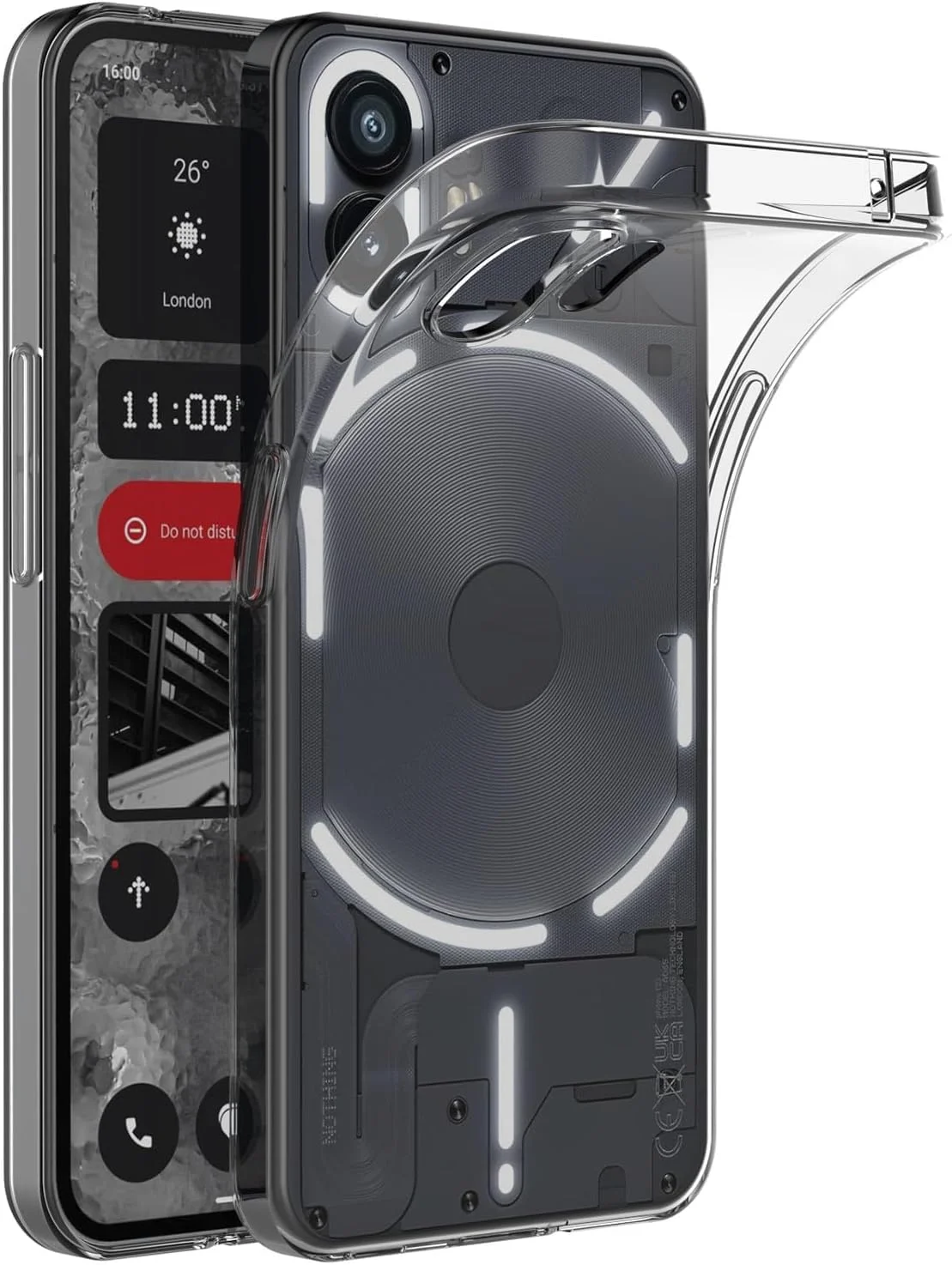 کاور محافظ گوشی ناتینگ فون 2 (6.7 اینچ) مدل مایجین، ژله‌ای نرم TPU، بامپر و پشت شفاف