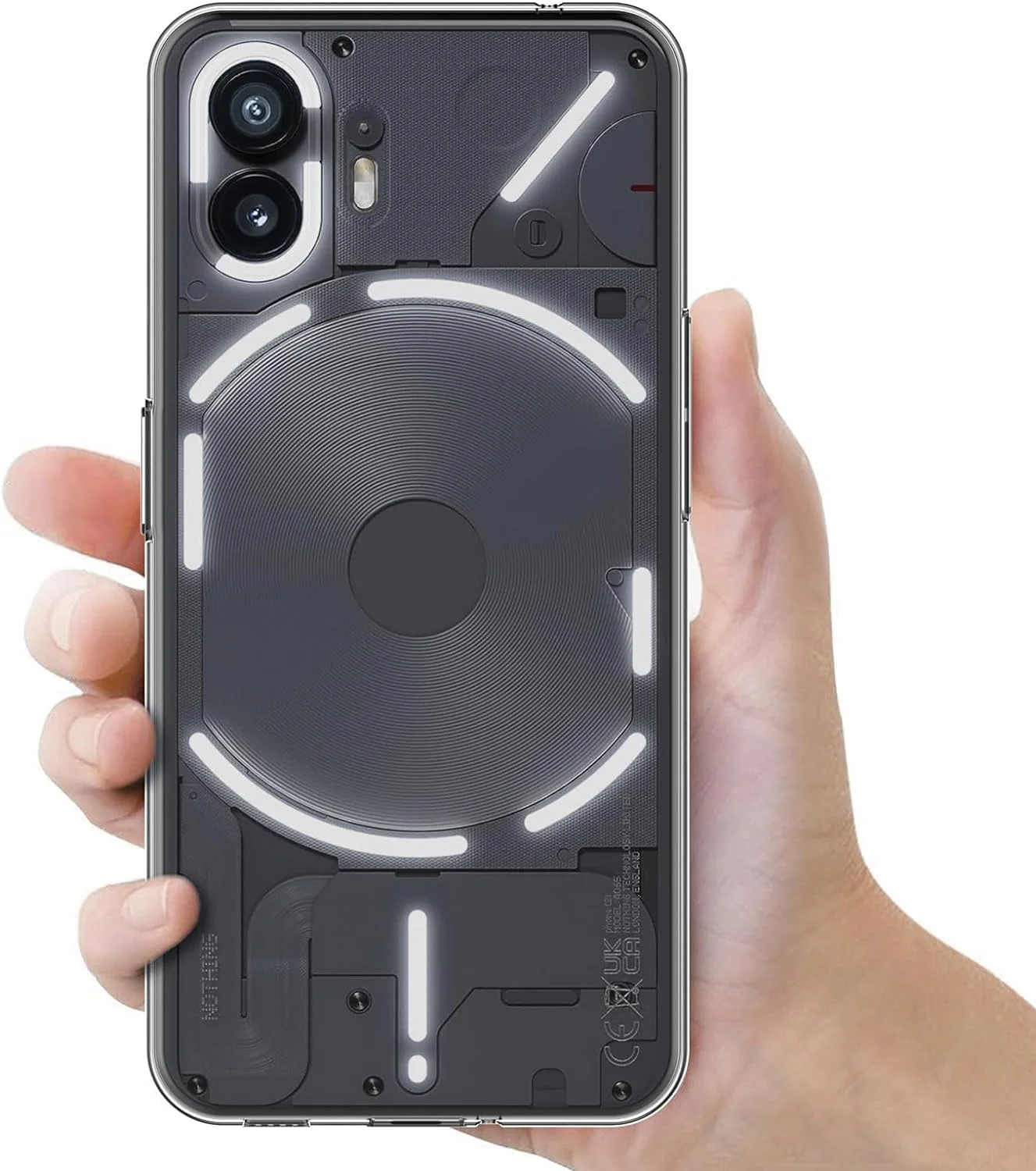 کاور محافظ گوشی ناتینگ فون 2 (6.7 اینچ) مدل مایجین، ژله‌ای نرم TPU، بامپر و پشت شفاف