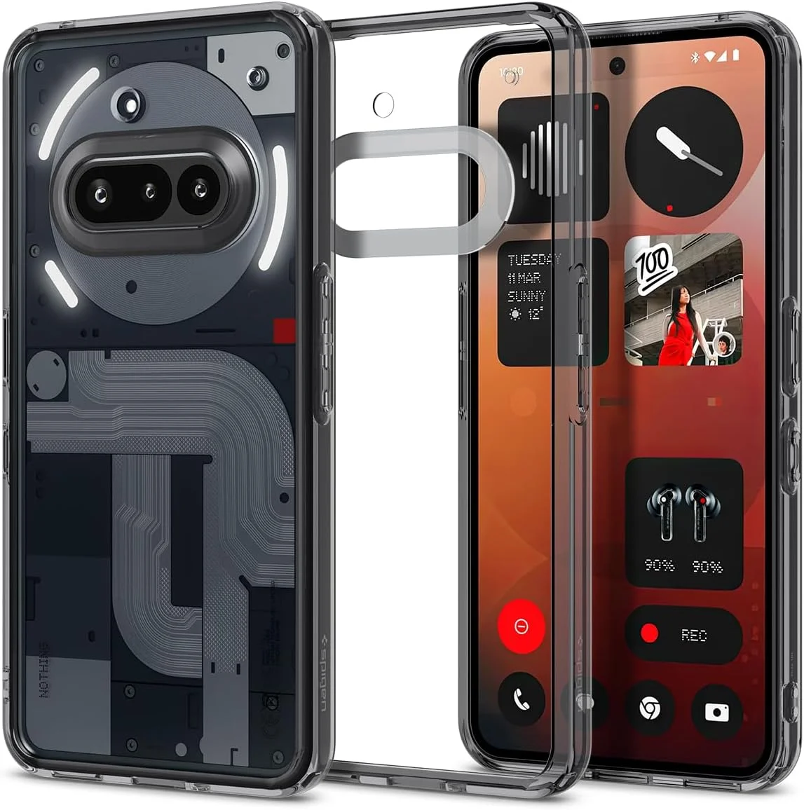 کاور محافظ گوشی ناتینگ فون (3a) مدل Spigen Ultra Hybrid - رنگ Space Crystal