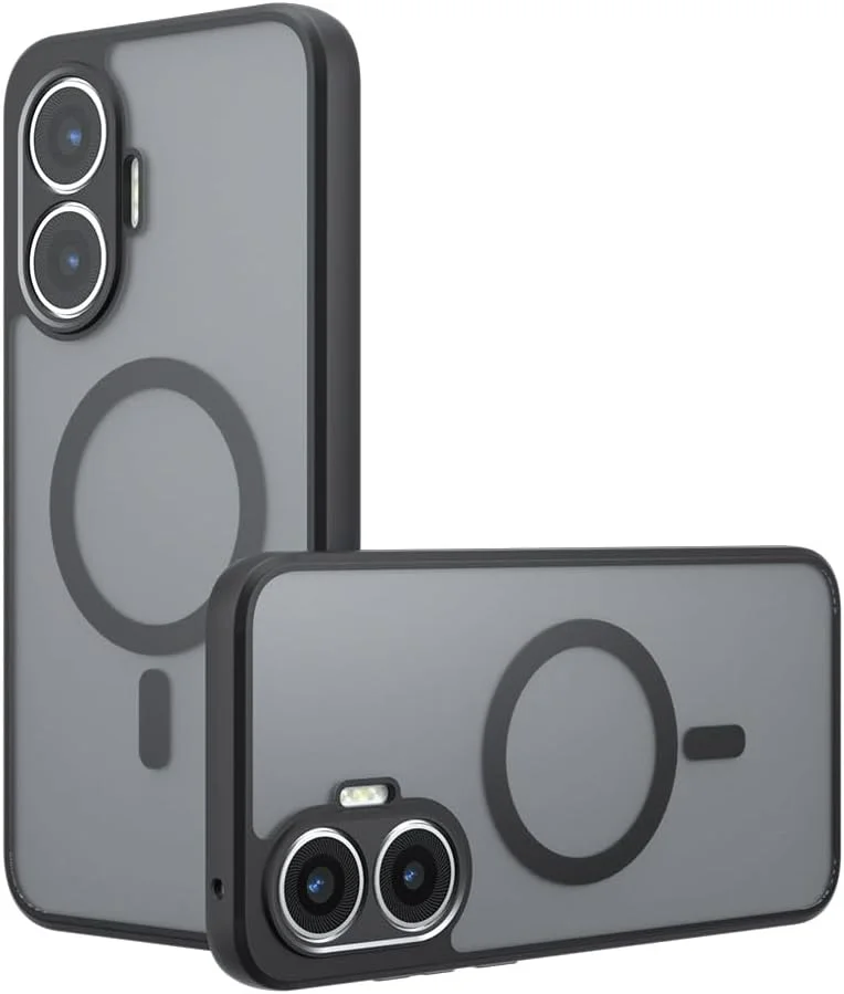 قاب محافظ گوشی ناتینگ فون 2 5G A065، سازگار با MagSafe، ضد ضربه و ضد سقوط مغناطیسی [TPU + صفحه پشتی PC] کاور 2 در 1 مشکی