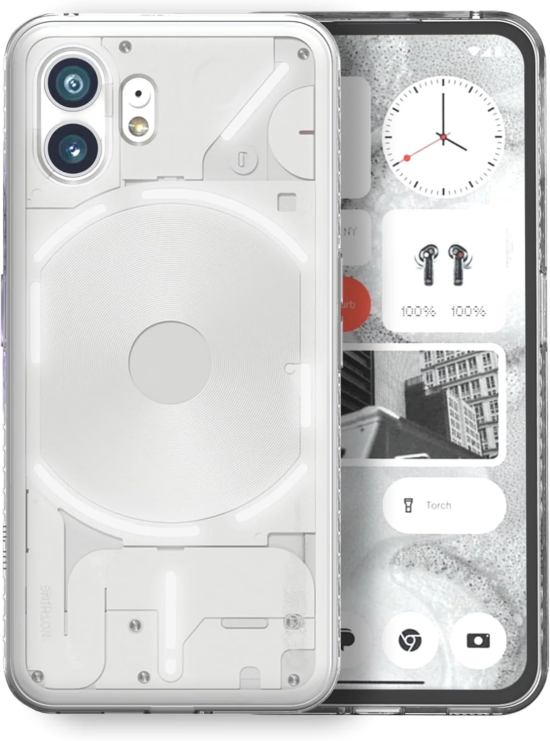 کاور محافظ شفاف TUDIA Ultra Clear Fit طراحی شده برای گوشی ناتینگ فون (2)، [LUCION] ضربه گیر TPU مقاوم در برابر زرد شدن، محافظ باریک و شفاف برای گوشی ناتینگ فون 2 مدل 2023 (شفاف)