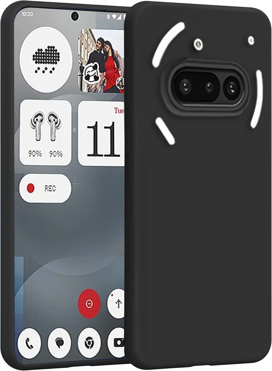کاور جایگزین BURAQ برای ناتینگ فون 3a، مشکی باریک نرم TPU سیلیکونی انعطاف پذیر سازگار با ناتینگ فون 3a