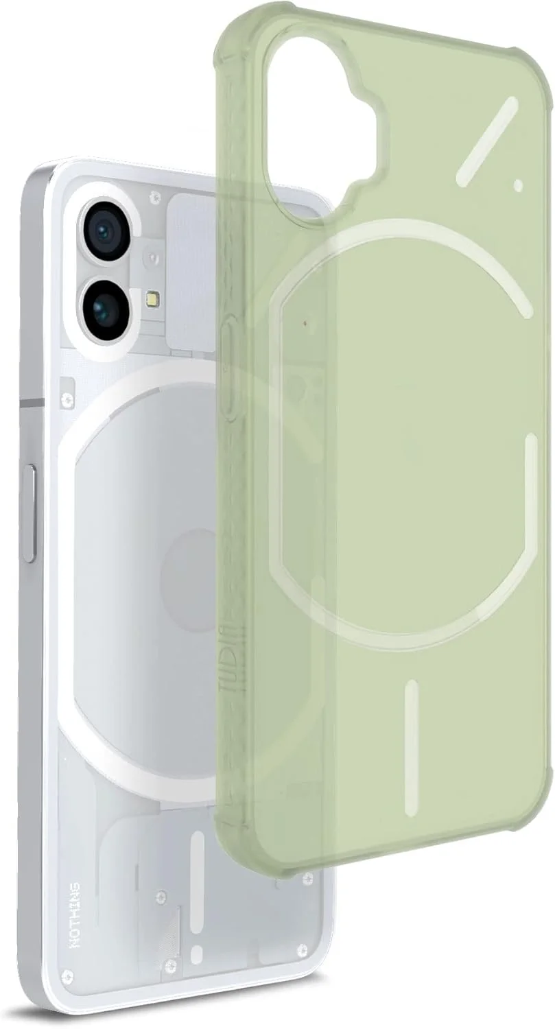 کاور محافظ ژله ای شفاف تودیا مناسب برای گوشی ناتینگ فون 1، مقاوم در برابر ضربه، ضد زردی، باریک، با سپر TPU و گوشه های تقویت شده، محافظت در برابر افتادن (سبز مات)