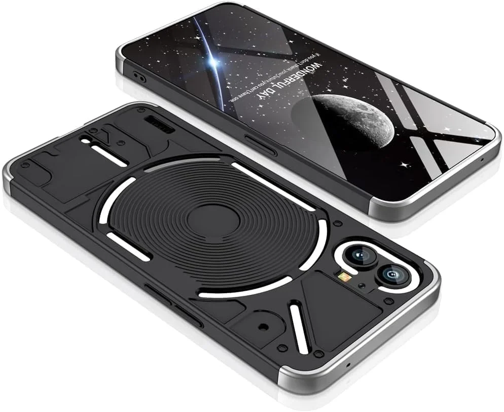 قاب گوشی LOGANZ سازگار با ناتینگ فون 1، قاب پشتی مات PC سخت، محافظ باریک 360 درجه، ضد ضربه و فوق العاده نازک برای ناتینگ فون (1) (نقره ای)