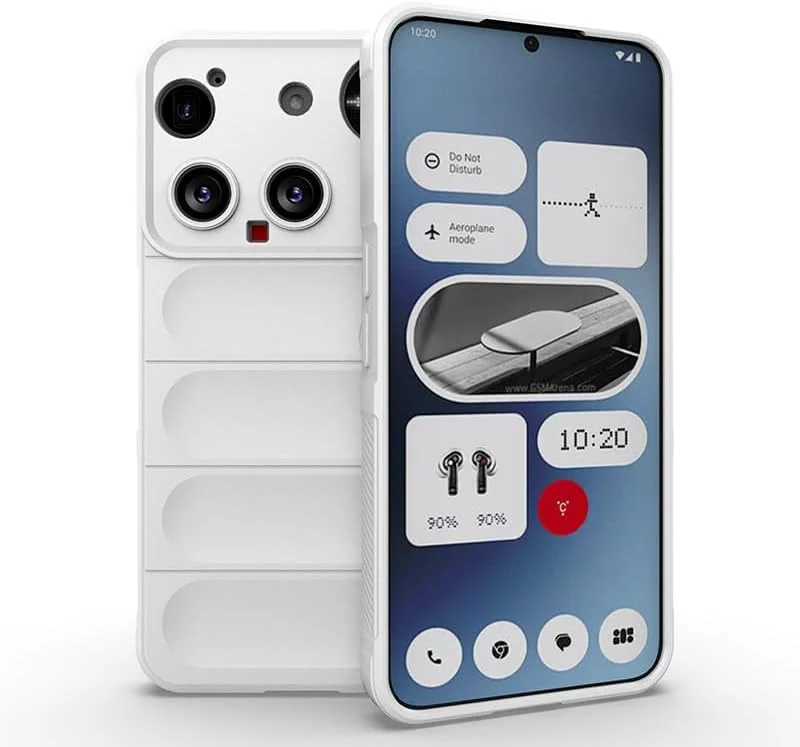 قاب محافظ بایدیو سازگار با ناتینگ فون 3، باریک و ضد ضربه، پوشش محافظ انعطاف پذیر TPU، سازگار با ناتینگ فون 3. (سفید)