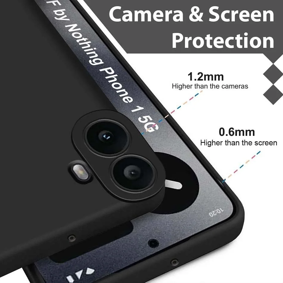 کاور محافظ گوشی ناتینگ CMF Phone 1 از زوبی تک، کاور نرم با سطح مات [فوق العاده نازک] [مقاوم در برابر خش] کاور محافظ TPU نرم برای گوشی ناتینگ CMF Phone 1 - مشکی