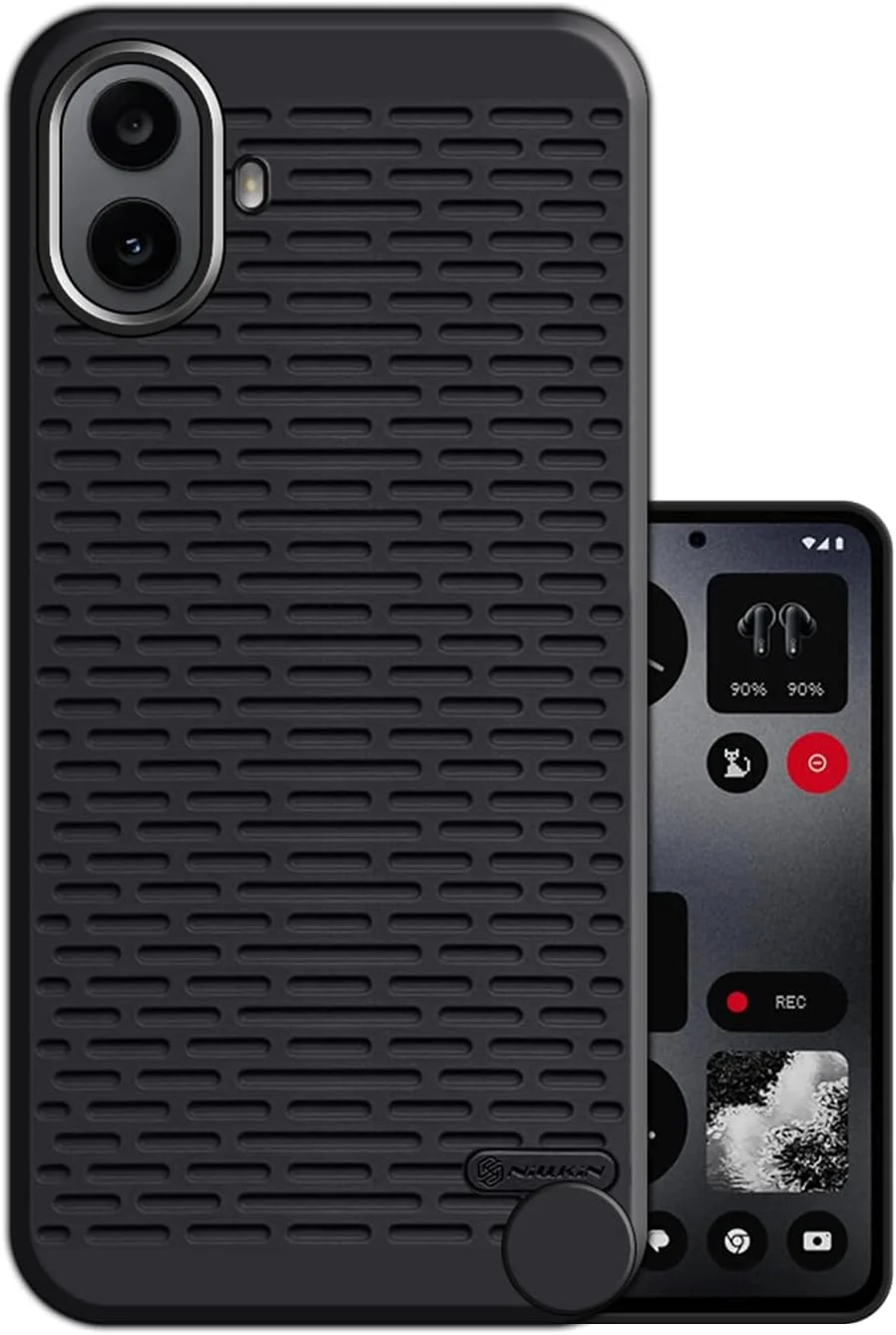 قاب پشتی محافظ دوربین گوشی ناتینگ فون 1، طراحی لوکس - مشکی