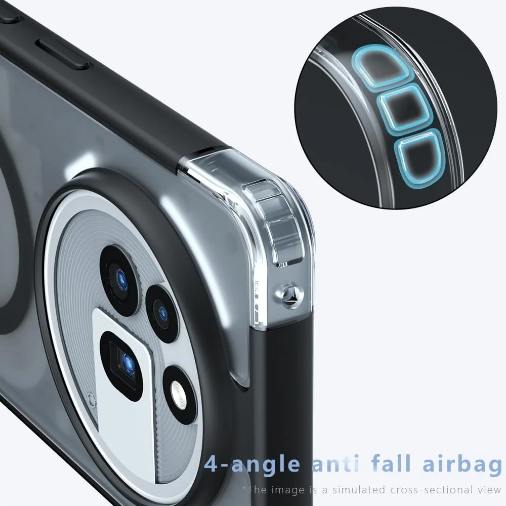 کاور مات مغناطیسی Zuooiec برای Nothing Phone 3a Pro 2025، دارای آهنربای قوی داخلی، سازگار با MagSafe، کاور نازک و باریک PC با حس پوست برای Nothing Phone 3aPro - مشکی