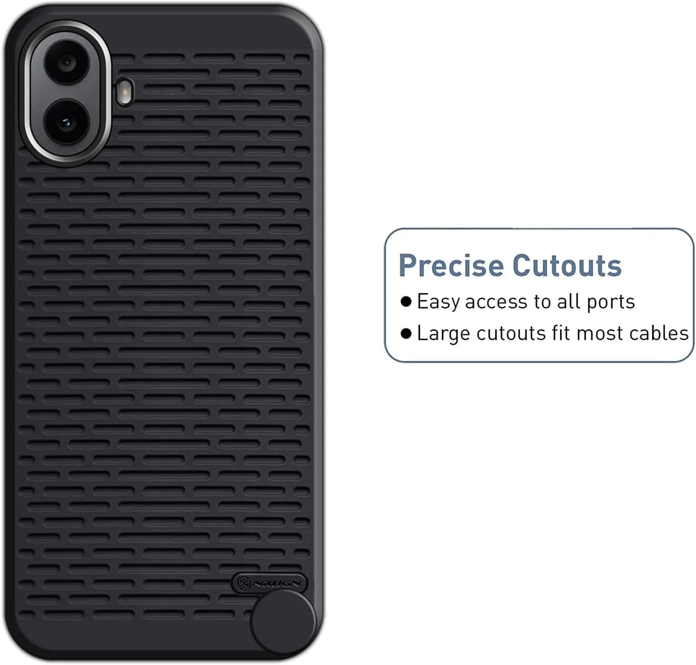 قاب پشتی محافظ دوربین گوشی ناتینگ فون 1، طراحی لوکس - مشکی