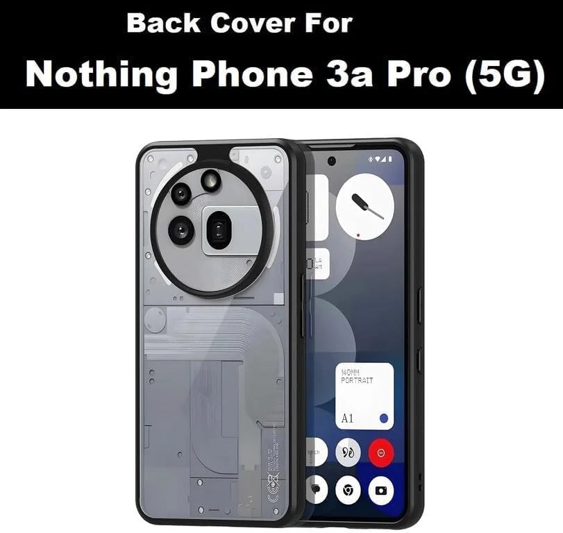 قاب محافظ گوشی ناتینگ فون 3a Pro، ضد ضربه، شفاف، با پوشش پشتی سخت [ضد زردی]، محافظت 360 درجه، بامپر TPU، قاب پشتی شفاف برای ناتینگ فون 3a Pro (شفاف با حاشیه)