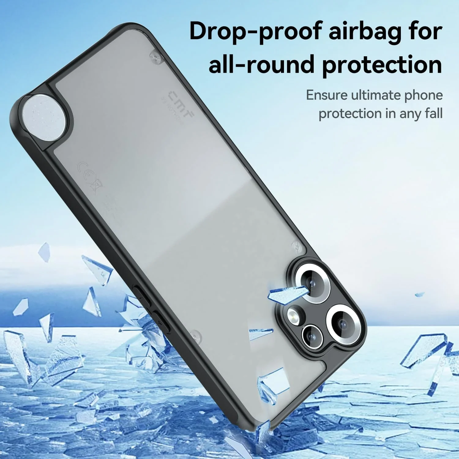 قاب محافظ گوشی CMF by Nothing Phone 2 Pro - بامپر TPU نرم، شفاف، باریک، سبک وزن، پوشش شفاف ضد ضربه، ضد لغزش و مقاوم در برابر زرد شدن