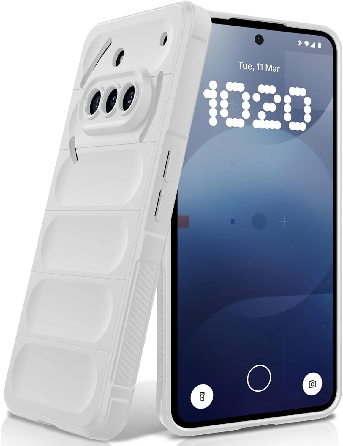 قاب محافظ سیلیکونی مایع گوشی ناتینگ فون 3a، با پوشش داخلی میکروفایبر ضد خش و محافظت از دوربین، سفید قاب محافظ سیلیکونی مایع گوشی ناتینگ فون 3a، با پوشش داخلی میکروفایبر ضد خش و محافظت از دوربین، سفید