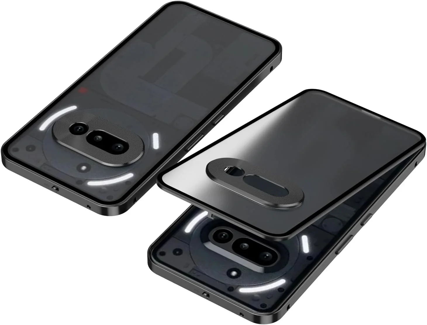 قاب محافظ گوشی ناتینگ فون (3a) مدل Gruattreay، فریم فلزی آلیاژ آلومینیوم، پشت مات و نیمه شفاف، ضد ضربه، مناسب برای ناتینگ فون 3a (مشکی) قاب محافظ گوشی ناتینگ فون (3a) مدل Gruattreay، فریم فلزی آلیاژ آلومینیوم، پشت مات و نیمه شفاف، ضد ضربه، مناسب برای ناتینگ فون 3a (مشکی)