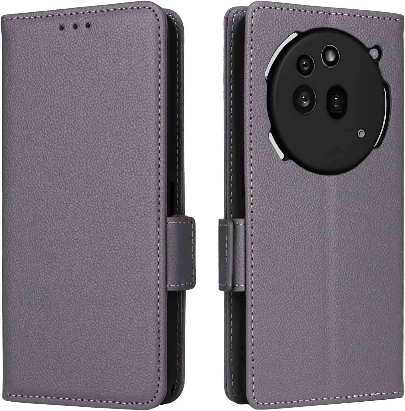 کیف پول چرمی OIATROE با استند برای گوشی ناتینگ فون (3a) پرو - دارای قفل مغناطیسی، کیف پول باریک تاشو چرمی برای ناتینگ فون (3a) پرو - خاکستری کیف پول چرمی OIATROE با استند برای گوشی ناتینگ فون (3a) پرو - دارای قفل مغناطیسی، کیف پول باریک تاشو چرمی برای ناتینگ فون (3a) پرو - خاکستری