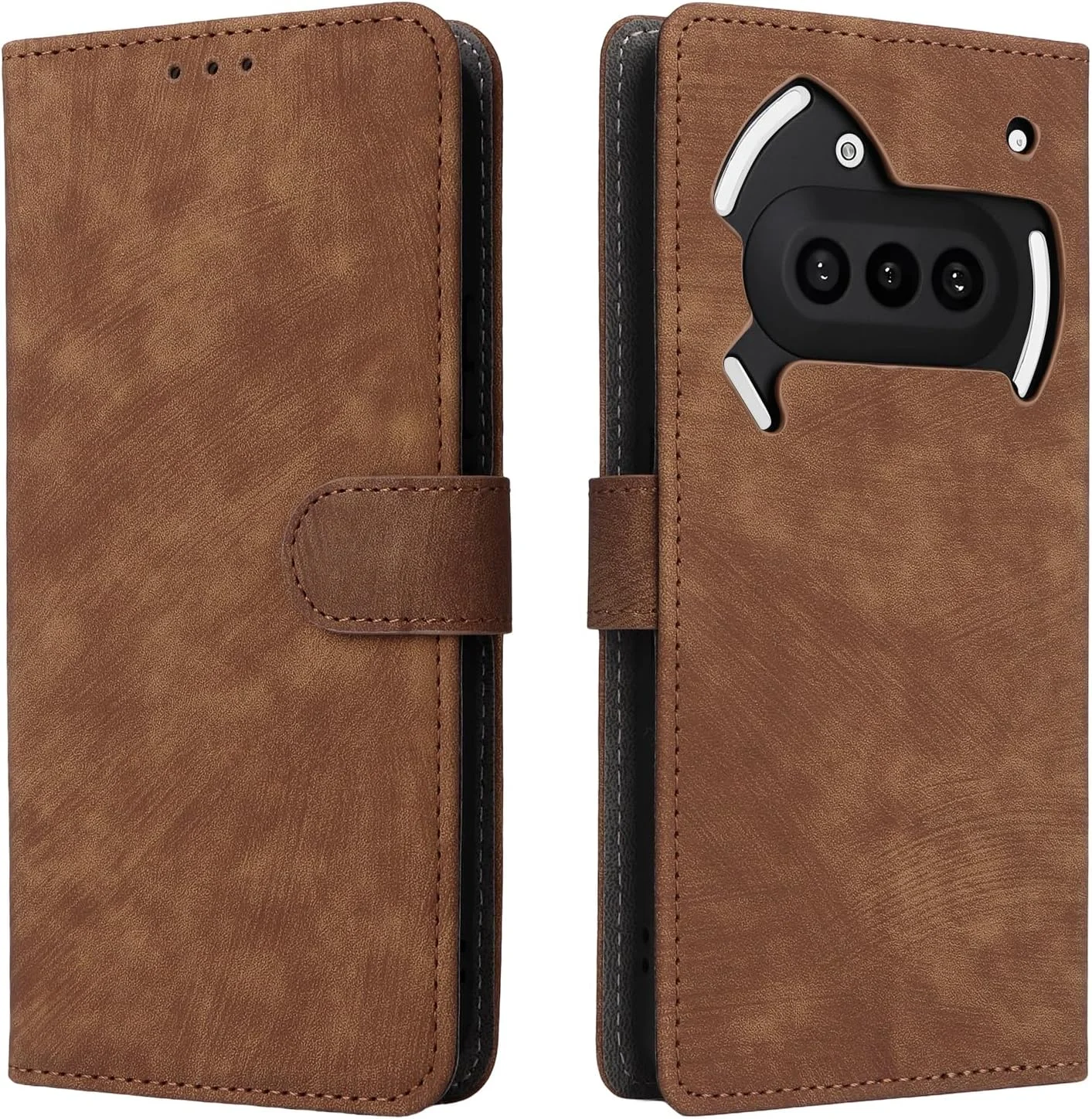 کاور محافظ تاشو گوشی ناتینگ فون 3a به همراه بند دستی، کیف چرمی PU با محافظت کامل از بدنه و ضد ضربه، کیف پول تاشو ضد سرقت RFID