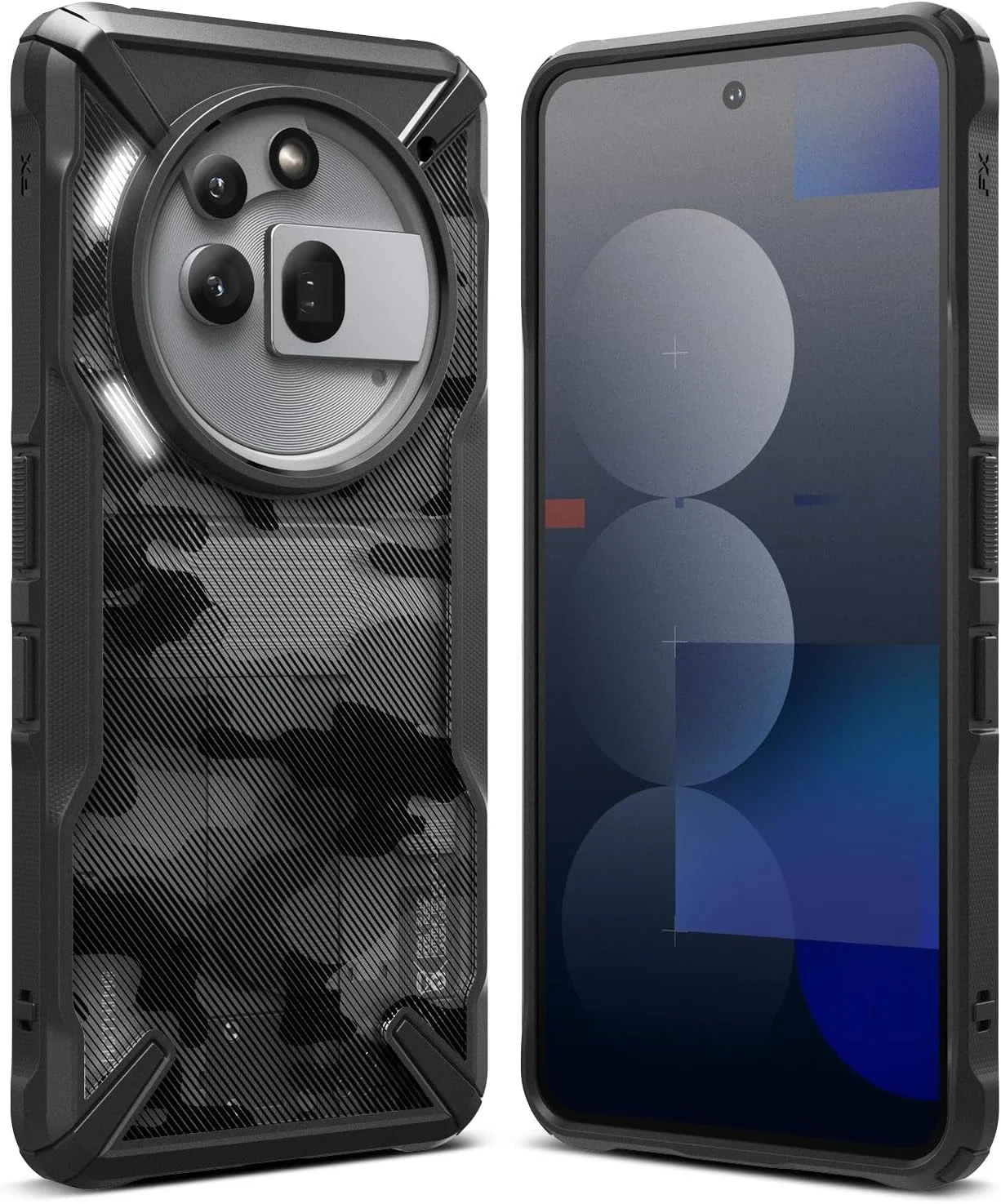 کاور محافظ گوشی رینکه Fusion-X سازگار با ناتینگ فون (3a) پرو، ضد خش، دو پوششه، مقاوم، هیبریدی، ضربه گیر - مشکی چریکی