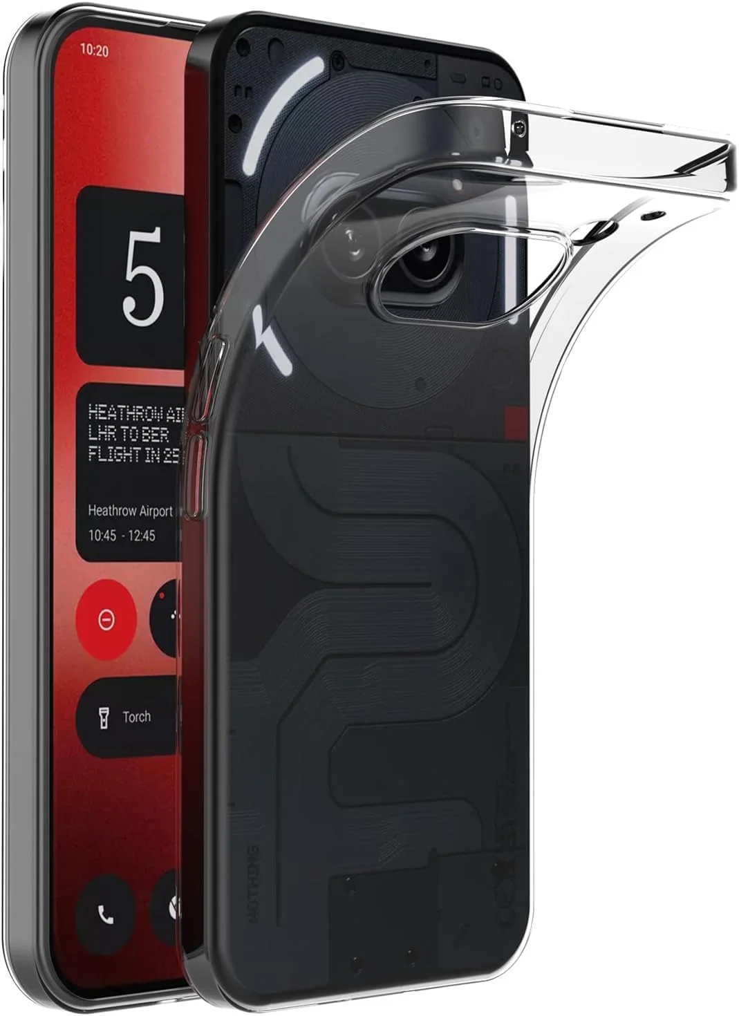 کاور ژله‌ای نرم TPU مای‌جین با سپر ضربه‌گیر و پشت شفاف برای ناتینگ فون 2a (6.7 اینچ)