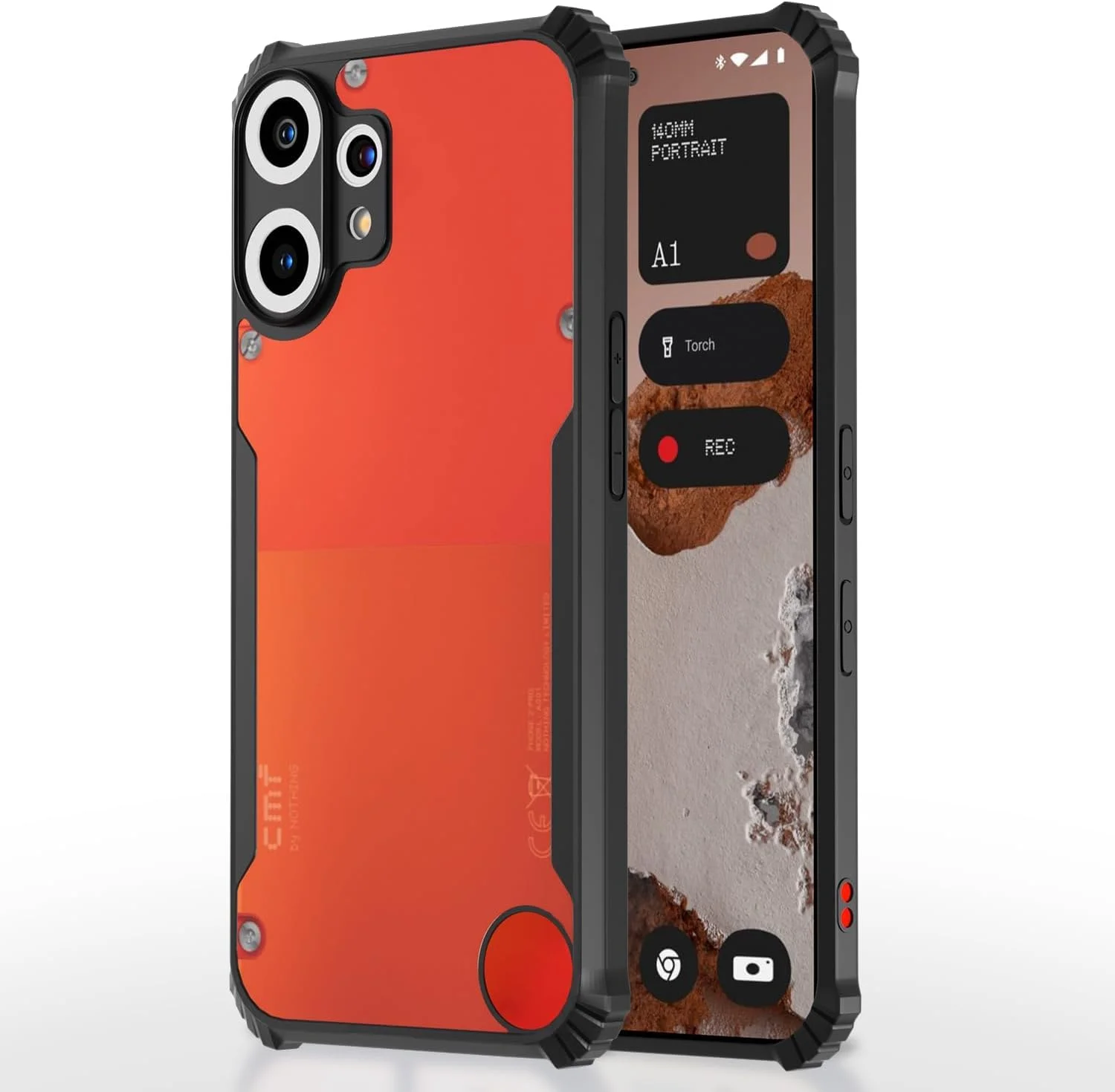 قاب محافظ گوشی ناتینگ CMF Phone 2 Pro، کاور پشتی سخت PC شفاف با حاشیه مشکی TPU ضد ضربه، پوشش شفاف مقاوم در برابر ضربه 360 درجه برای ناتینگ CMF Phone 2 Pro (حاشیه شفاف)