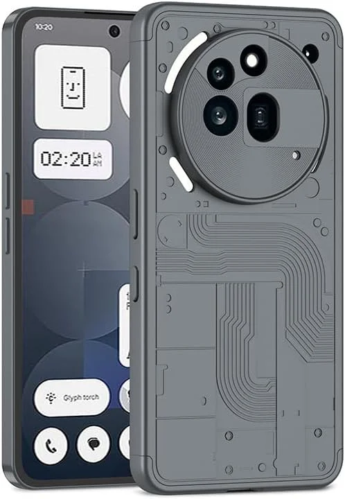 قاب محافظ گوشی ناتینگ فون 3A/3 Pro، طراحی مات، سبک وزن، 3 تکه، پلاستیک سخت PC ضد خش (خاکستری، 3 Pro)