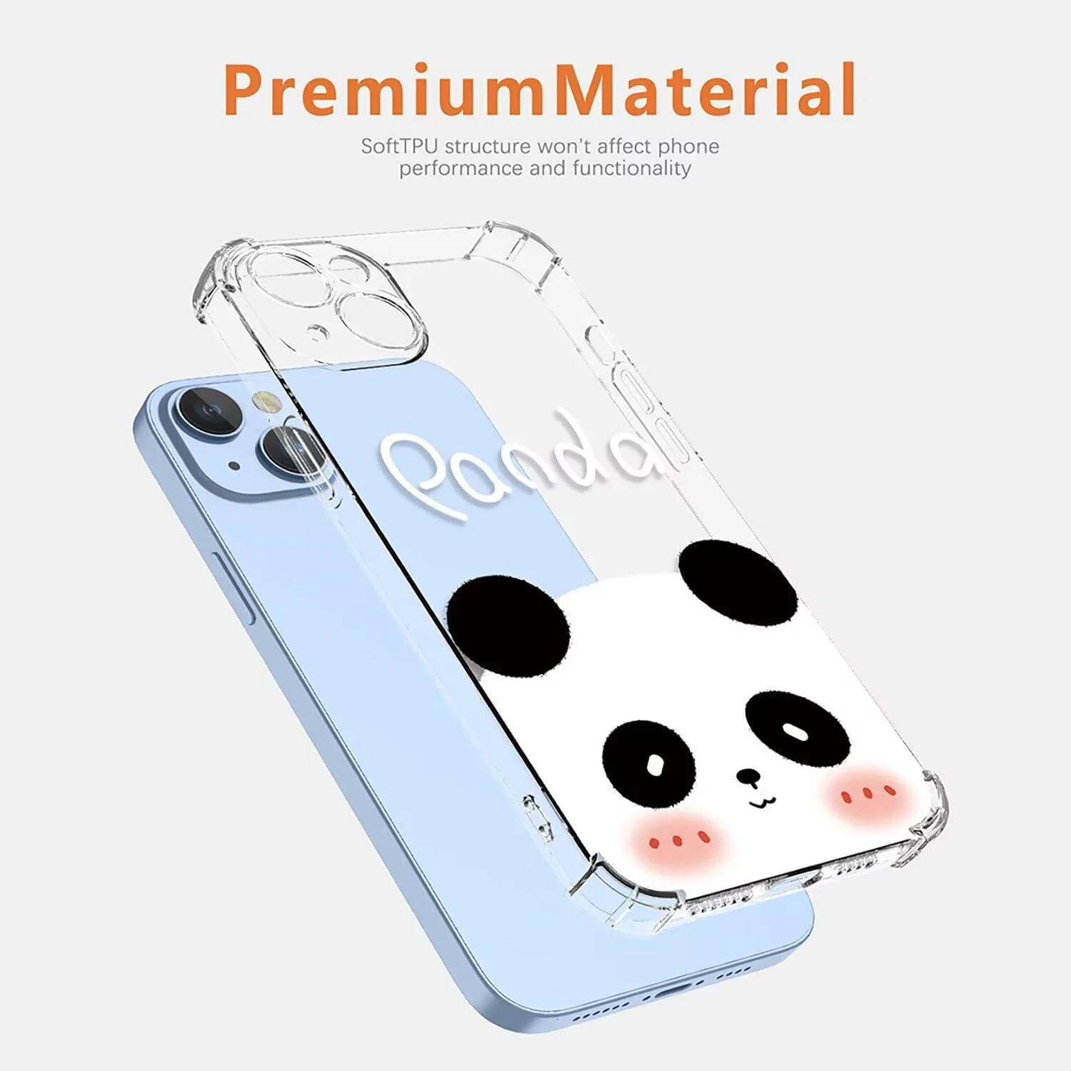 کاور محافظ گوشی ناتینگ فون (3a) پرو، بسیار نازک، زیبا با طرح گل و انیمیشنی، کاور سیلیکونی نرم و شفاف با ضربه‌گیر TPU (طرح پاندا)