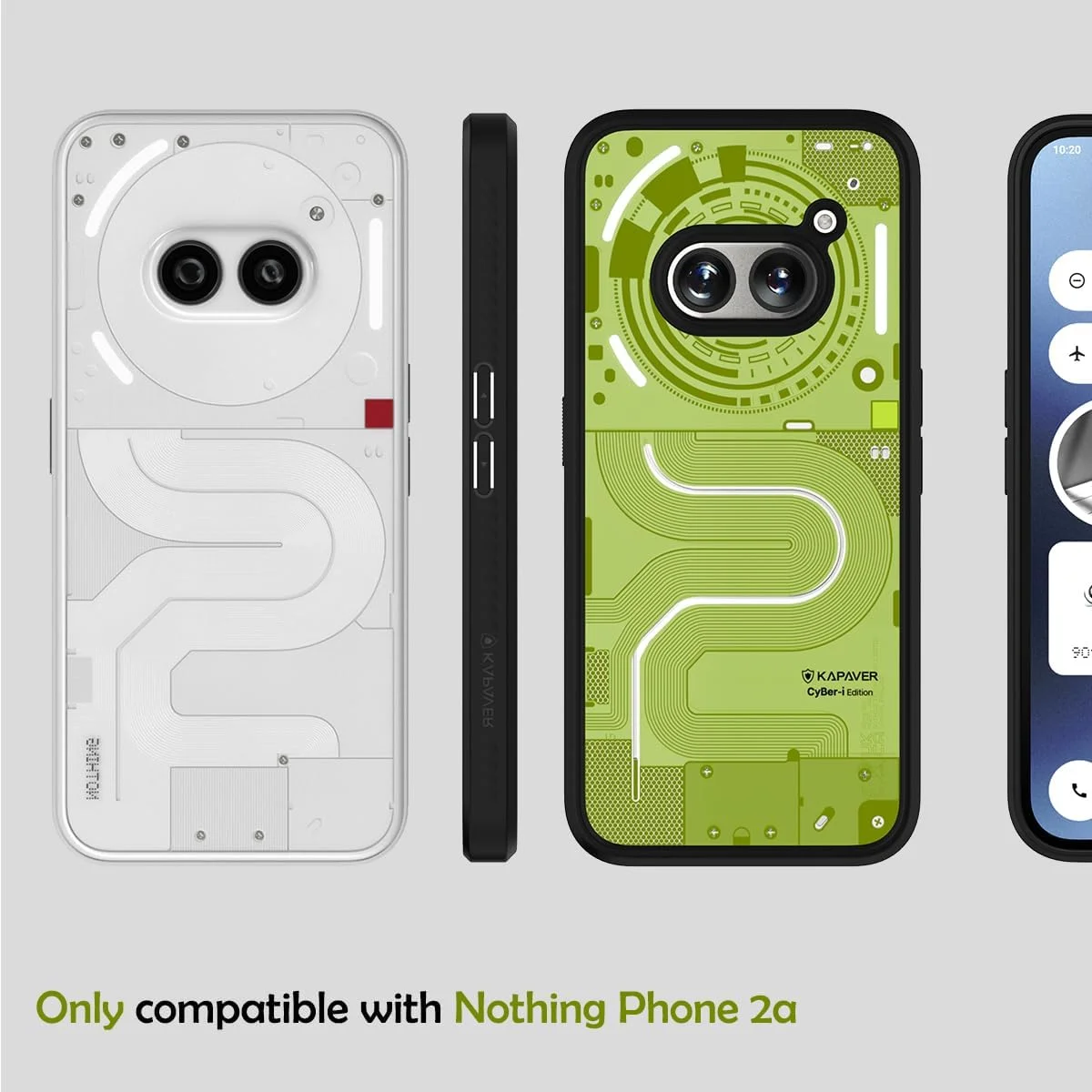 کاور پشتی طرح دار سری Impulse کاور برای ناتینگ فون 2a 5G (سایبر-آی مشکی-02)