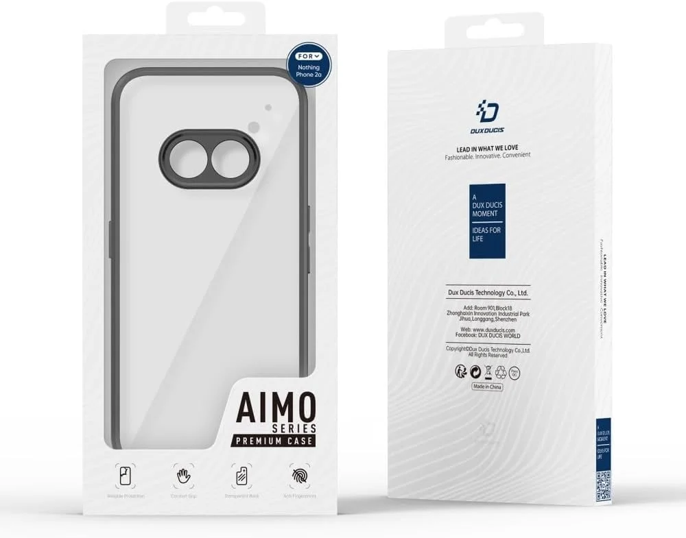 قاب محافظ سری آیمو داکس دوکیس برای ناتینگ فون 2a – محافظ باریک و مات، محافظت در برابر ضربه، ضد لغزش – مشکی