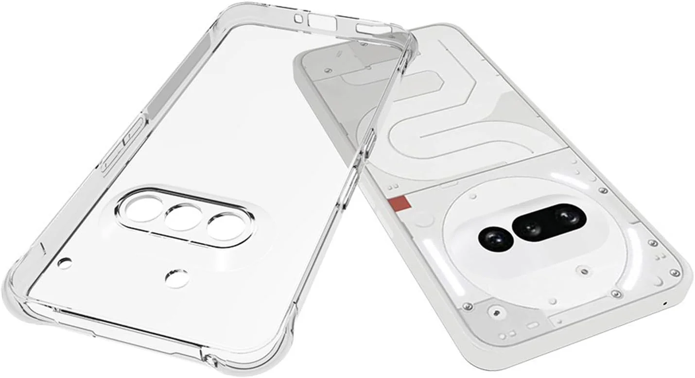 قاب گوشی ناتینگ فون 3a 5G به همراه محافظ صفحه نمایش (2 عدد)، باریک، ضربه گیر، TPU با لبه های نرم و گوشه های تقویت شده، کاور محافظ شفاف