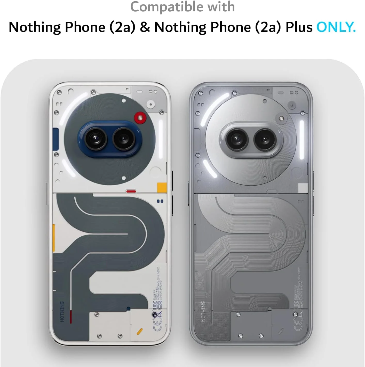 کاور محافظ گوشی ناتینگ فون (2a) تودیا SKN، [گوشه های تقویت شده] ضد ضربه، باریک، سبک وزن، با قابلیت گرفتن آسان، شفاف، کریستالی، سپر TPU ضد زرد شدن - شفاف (آبی مات)