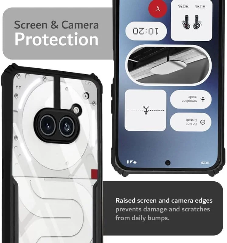 کاور محافظ گوشی ناتینگ فون 2a، کاور بامپر فوق العاده باریک و نرم از جنس سیلیکون TPU با پوشش مات و ضد ضربه، محافظت از دوربین، ضد خش، نازک و انعطاف پذیر، مناسب برای گوشی ناتینگ فون 2A 5G 2024 مشکی