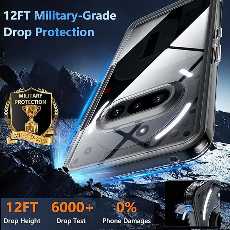 قاب محافظ گوشی ناتینگ فون (3a)، کاور باریک، ضد ضربه و محافظتی با گرید نظامی برای ناتینگ فون (3a)