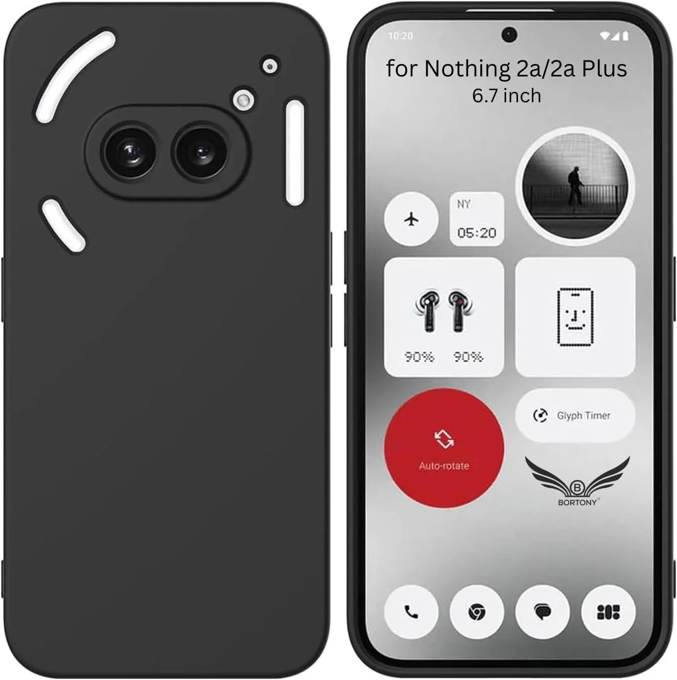 کاور سیلیکونی مایع با پوشش ضد خش و ضد ضربه مناسب برای ناتینگ فون 2a / 2a Plus 6.7 اینچ (مشکی)