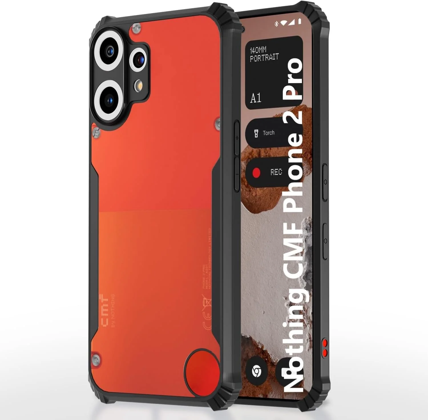 قاب محافظ گوشی ناتینگ CMF Phone 2 Pro، ضد ضربه، سپر محافظ شفاف، محافظت 360 درجه، TPU+PC، محافظت از دوربین، کاور آکریلیک شفاف برای ناتینگ CMF Phone 2 Pro 5G 2025 (مشکی)