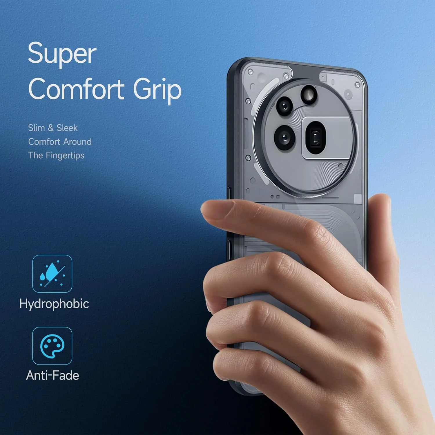 کاور محافظ شفاف برای ناتینگ فون (3a) پرو: پشت سخت PC و بامپر نرم TPU، ضد ضربه، باریک و سبک، مناسب ناتینگ فون (3a) پرو 2025 (مشکی + شفاف)