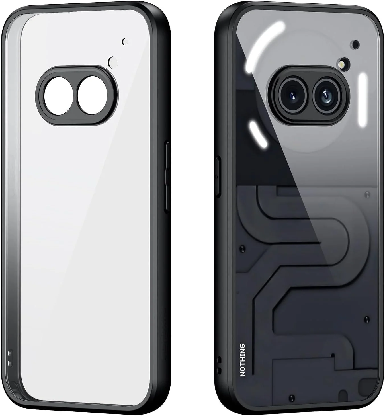 قاب محافظ گوشی هیوس برای ناتینگ فون 2a/2a Plus 2024، قاب محافظ باریک، ضربه گیر TPU نرم، قاب شفاف کریستالی