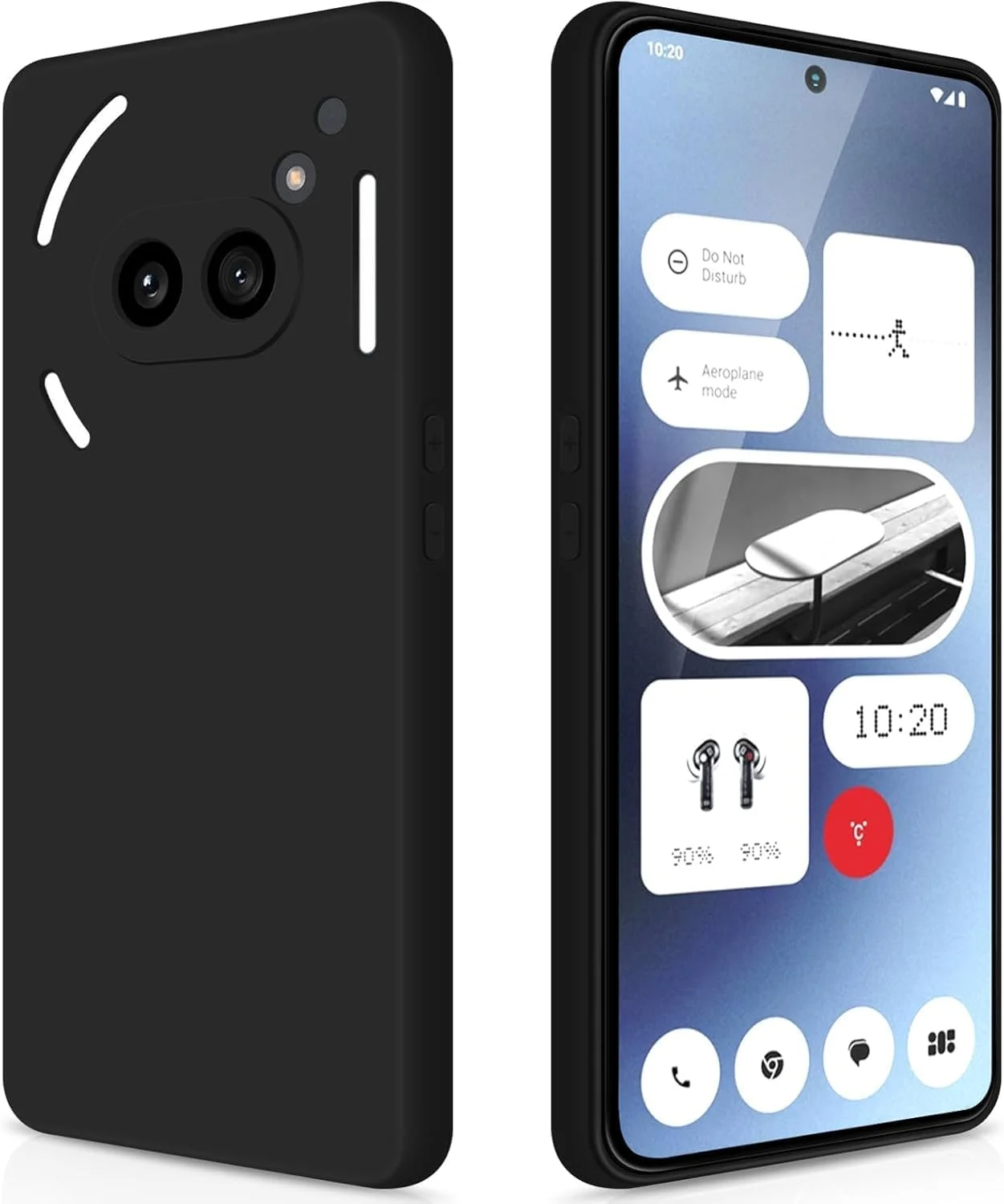 کاور جایگزین BURAQ برای ناتینگ فون 2A، مشکی، باریک، TPU نرم و انعطاف پذیر، سازگار با ناتینگ فون 2A