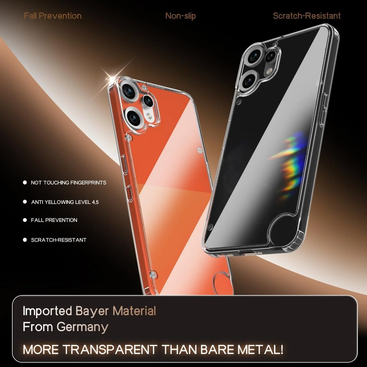 کاور شفاف برای CMF by Nothing Phone 2 Pro 2025، کاور محافظ باریک، ضربه گیر TPU نرم، کاور شفاف کریستالی