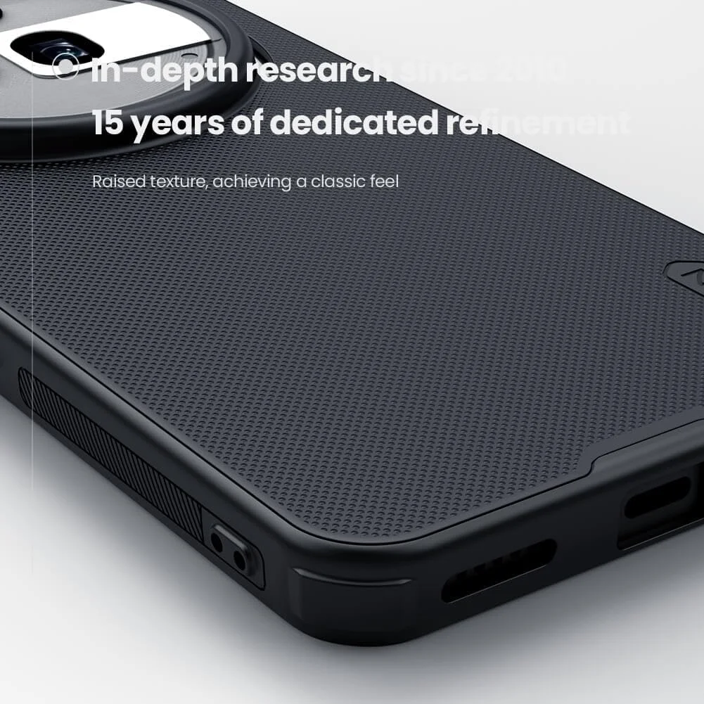 قاب گوشی ناتینگ فون 3a Pro، محافظ سوپر مات فراستد شیلد پرو، محافظت کامل ضد خش، باریک، لوکس، دارای پوشش پشتی سخت (PC+TPU)، لبه های برجسته برای محافظت از دوربین، مناسب برای ناتینگ فون (3a) Pro - مشکی