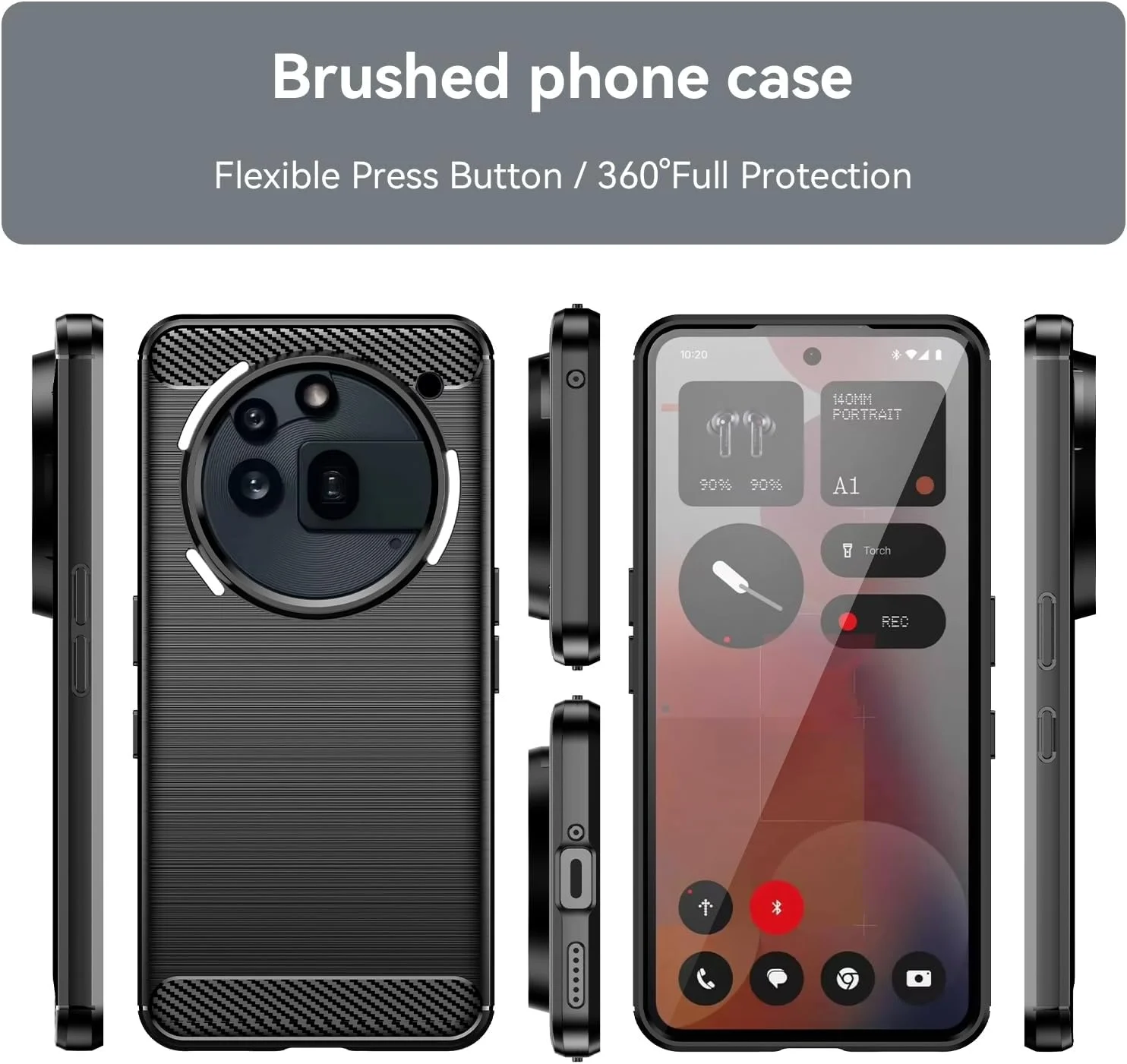 قاب محافظ سیلیکونی گوشی ناتینگ فون 3a Pro 5G - کاور باریک، نرم و ضد ضربه (مشکی)