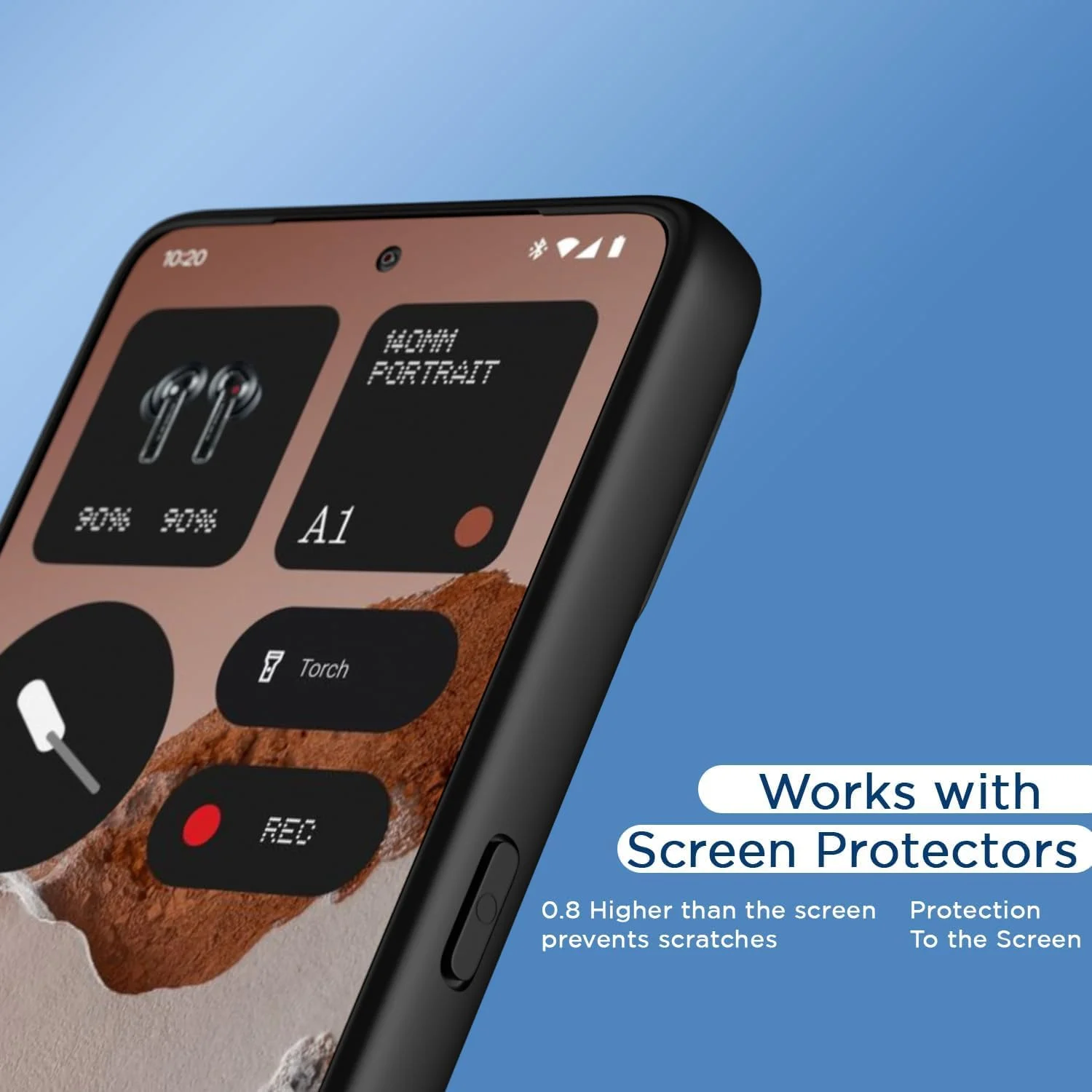 قاب محافظ گوشی CMF By Nothing Phone 2 Pro: [پشت سخت PC و سپر نرم TPU] [ضد زردی] ضد ضربه، باریک و سبک با پوشش لمسی نرم - (شفاف+مشکی)