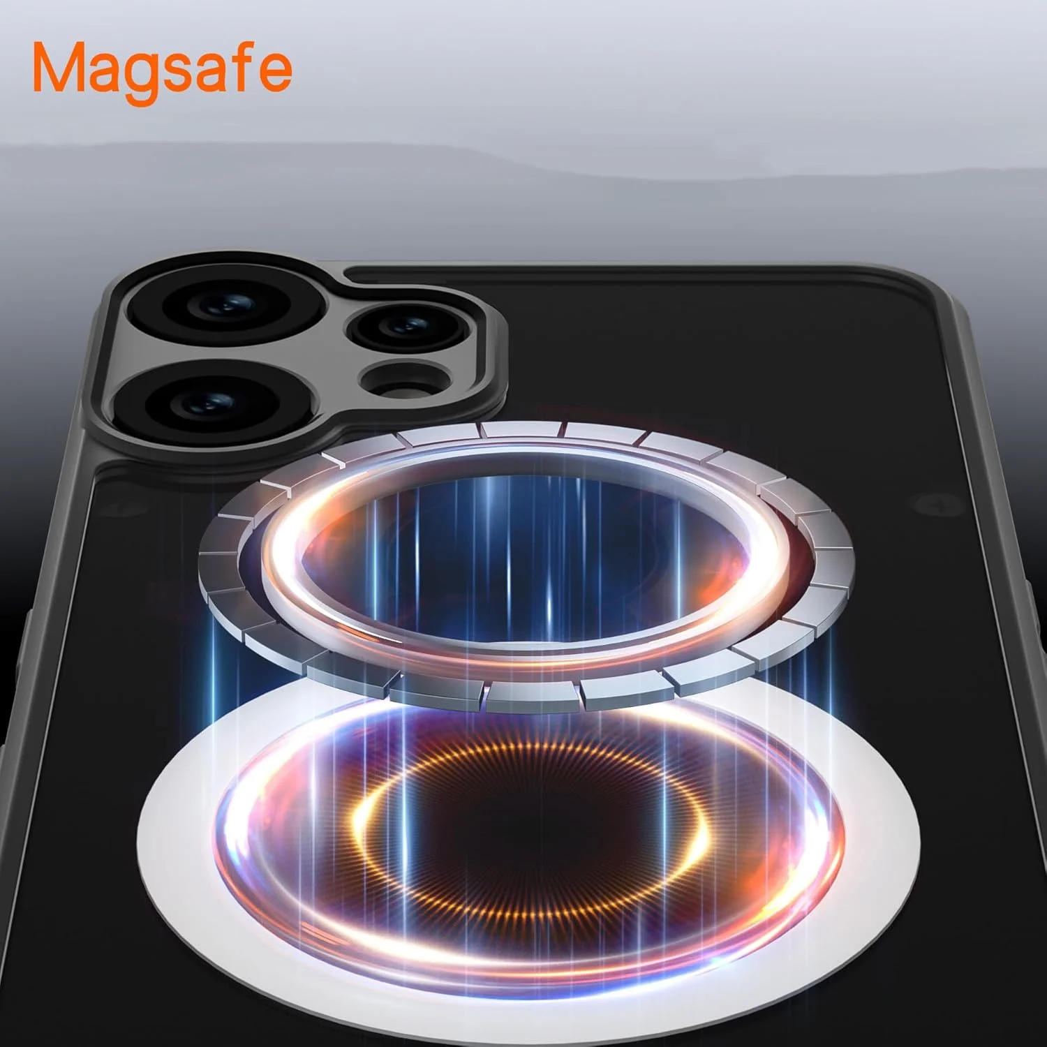 قاب محافظ مغناطیسی گوشی ناتینگ فون CMF 2 پرو، سازگار با Mag-Safe، دارای پشت سخت و ضربه‌گیر نرم، مقاوم در برابر ضربه، پوشش محافظ برای گوشی ناتینگ فون CMF 2 پرو، (مشکی + شفاف)