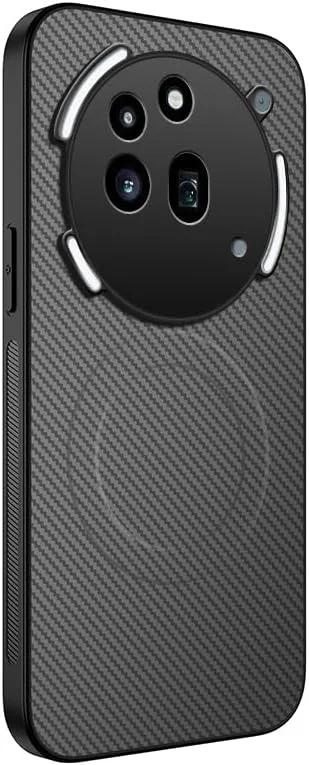 قاب مغناطیسی فیبر کربنی برای ناتینگ فون 3A Pro: کاور گوشی TPU ضد ضربه و ضد خش - قاب محافظ باریک و سبک (خاکستری)