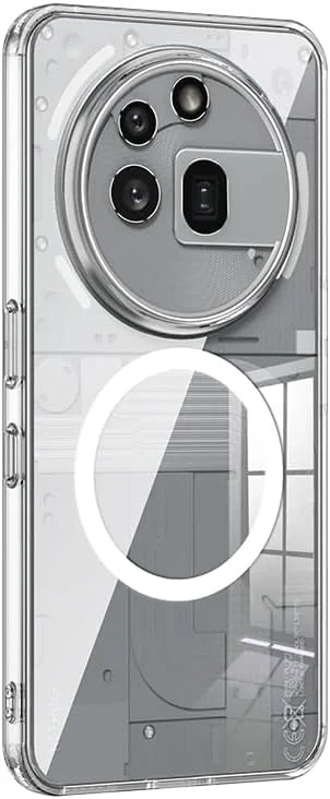 کاور محافظ گوشی Zkius مناسب برای Nothing Phone 3a Pro 5G، سازگار با MagSafe، محافظت نظامی در برابر ضربه، کاور مغناطیسی گوشی برای Nothing Phone 3a Pro 5G - شفاف