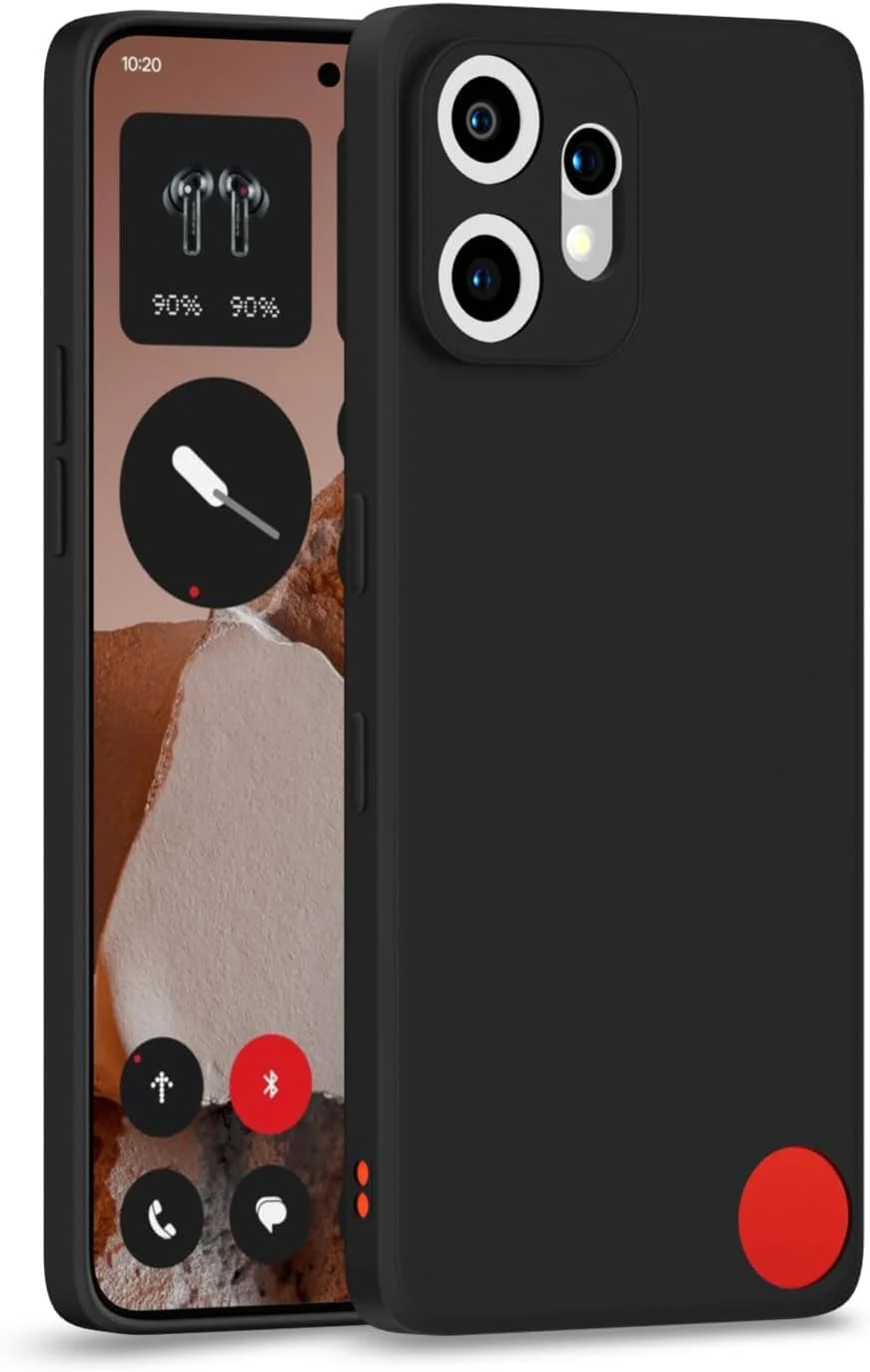 قاب محافظ سیلیکونی ضد خش و ضد ضربه برای CMF By Nothing Phone 2 Pro، با طراحی باریک و لمس نرم و ابریشمی - مشکی مات