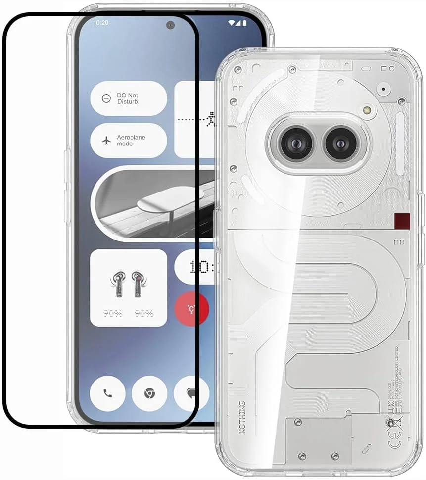 قاب گوشی شفاف WELYOK سازگار با ناتینگ فون (2a)، بامپر نرم با پشت PC سخت شفاف به همراه محافظ صفحه نمایش