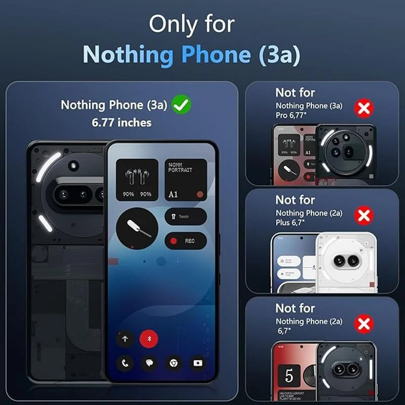 قاب محافظ مغناطیسی گوشی ناتینگ فون (3a): محافظ ضد ضربه با درجه نظامی [ضد زردی] برای گوشی ناتینگ فون (3a)، شفاف