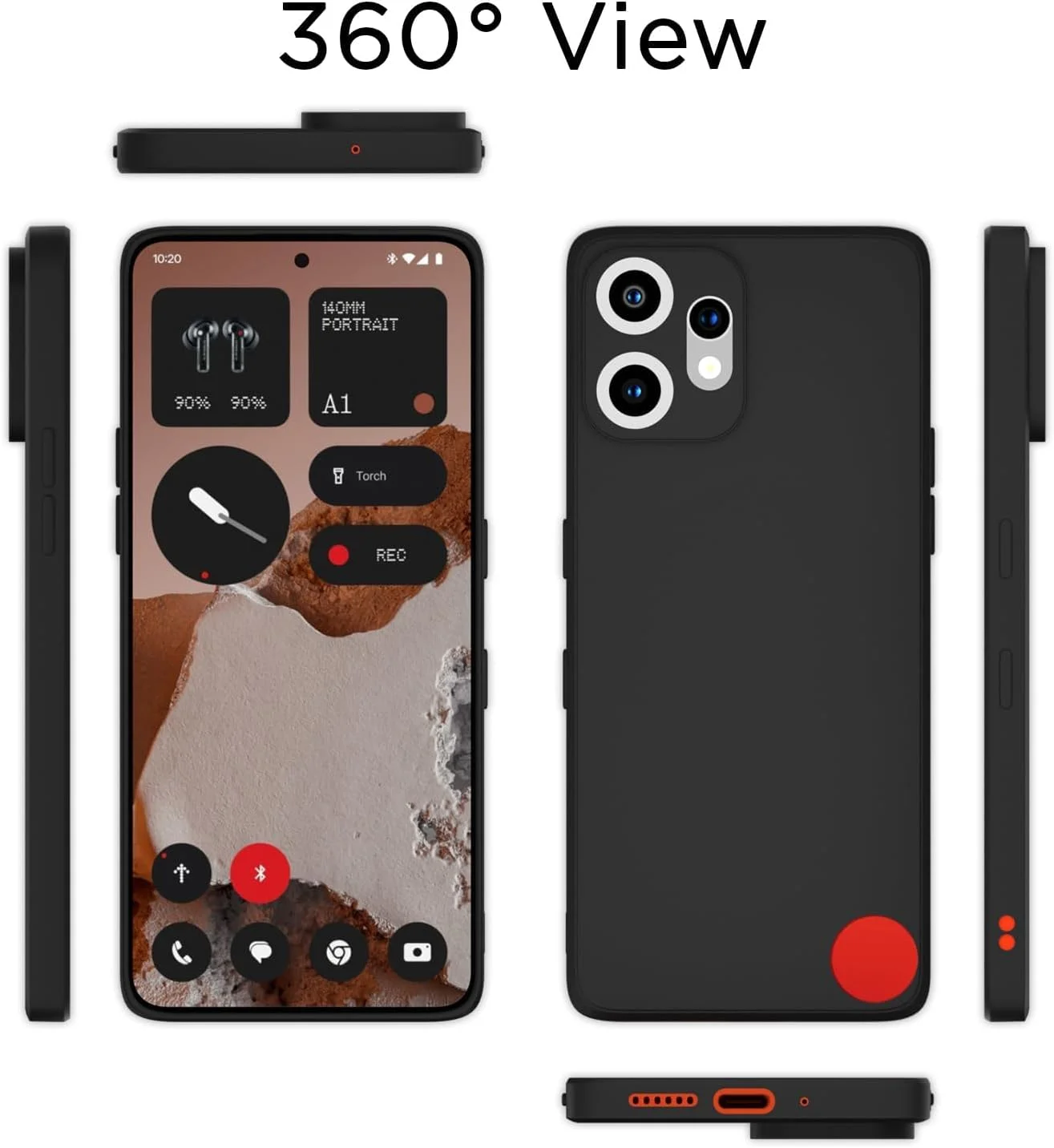 قاب محافظ سیلیکونی ضد خش و ضد ضربه برای CMF By Nothing Phone 2 Pro، با طراحی باریک و لمس نرم و ابریشمی - مشکی مات