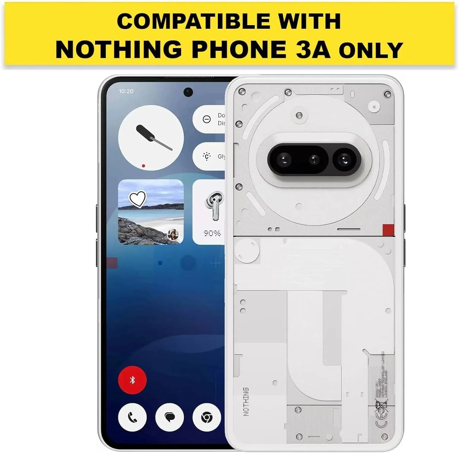 کاور محافظ پشتی نرم و باریک فوق العاده شفاف برای ناتینگ فون 3A به همراه محافظ دوربین - طراحی شده برای ناتینگ فون 3A